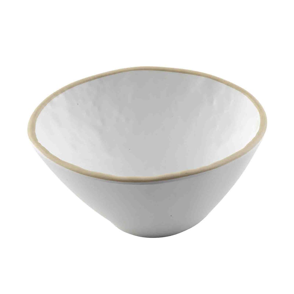 229-10965 13 oz Irregular Melamine Europa Collection™ Bowl - White