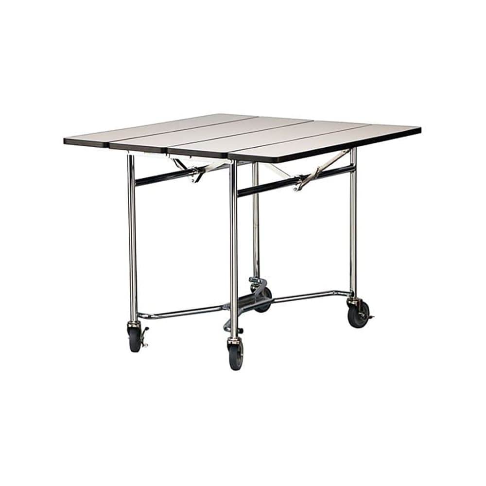 121-416BGSUE 36" Square Table Room Service Cart, Beige