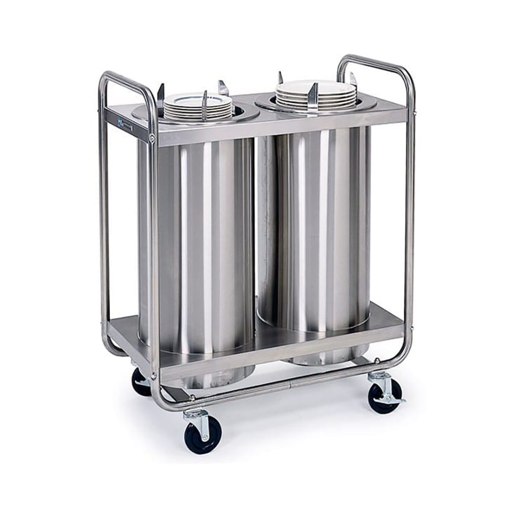 121-774 35 1/2" Mobile Dish Dispenser w/ (2) Columns, Stainless