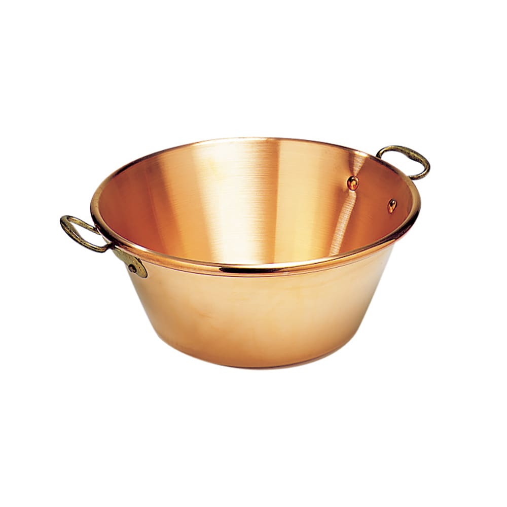 Matfer Bourgeat 304042 16 3/4 qt Jam Pan w/ Bronze Handles, Copper