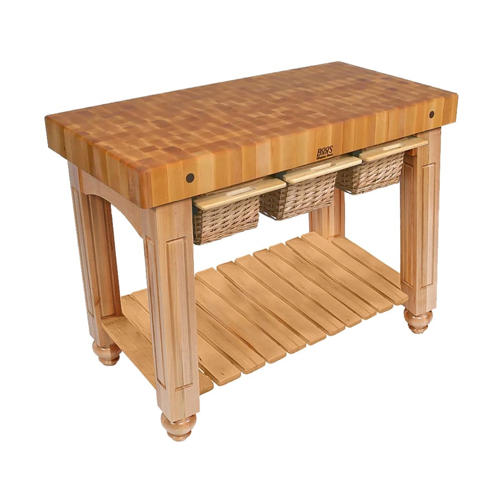 416-CUGB4824N 48" Gathering Block Table III, Hard Maple Top w/ Natural Maple Base