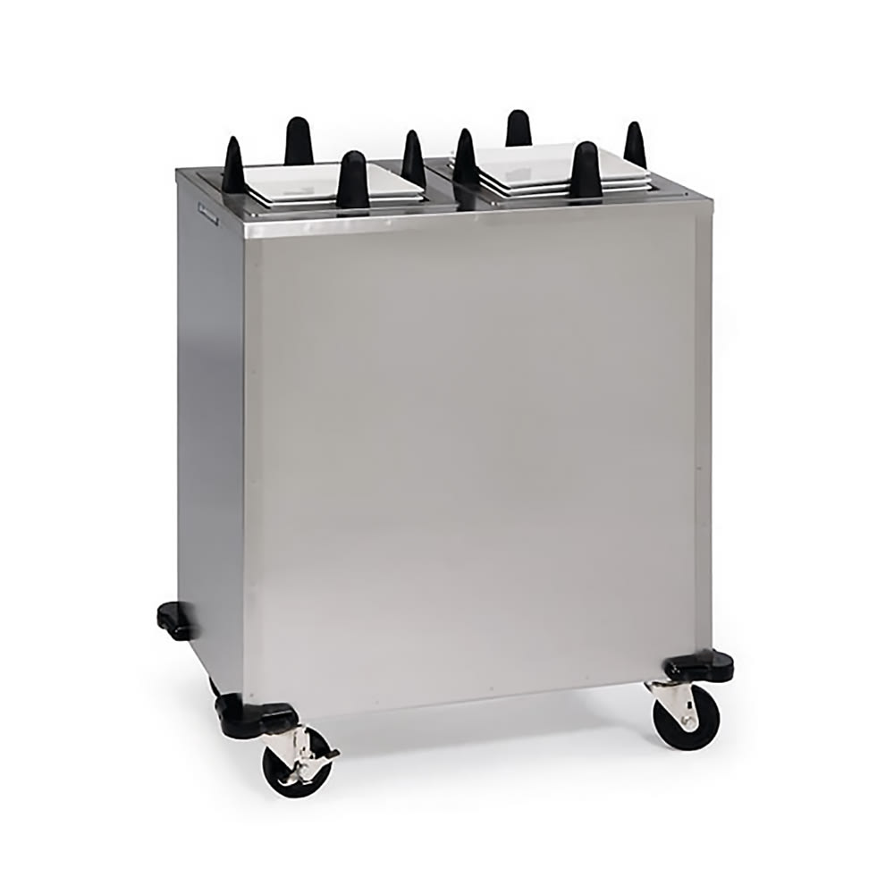 Lakeside S6212 36 1/2" Heated Mobile Dish Dispenser for Square Plates w/ (2) Columns - Stainless, 120v