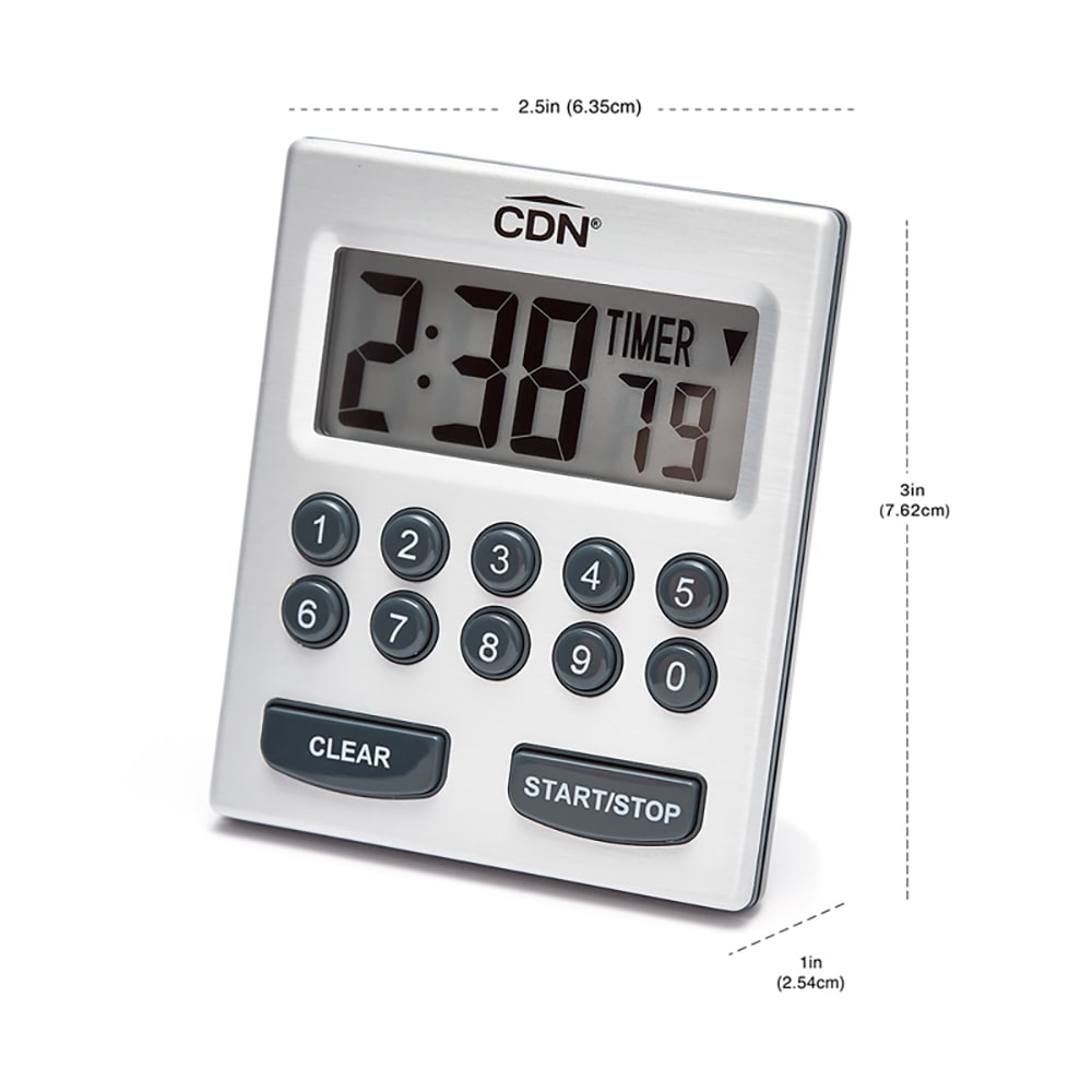 CDN Digital Timer w/ 3/4" LCD Readout, Minute & Second Timing (TM30)