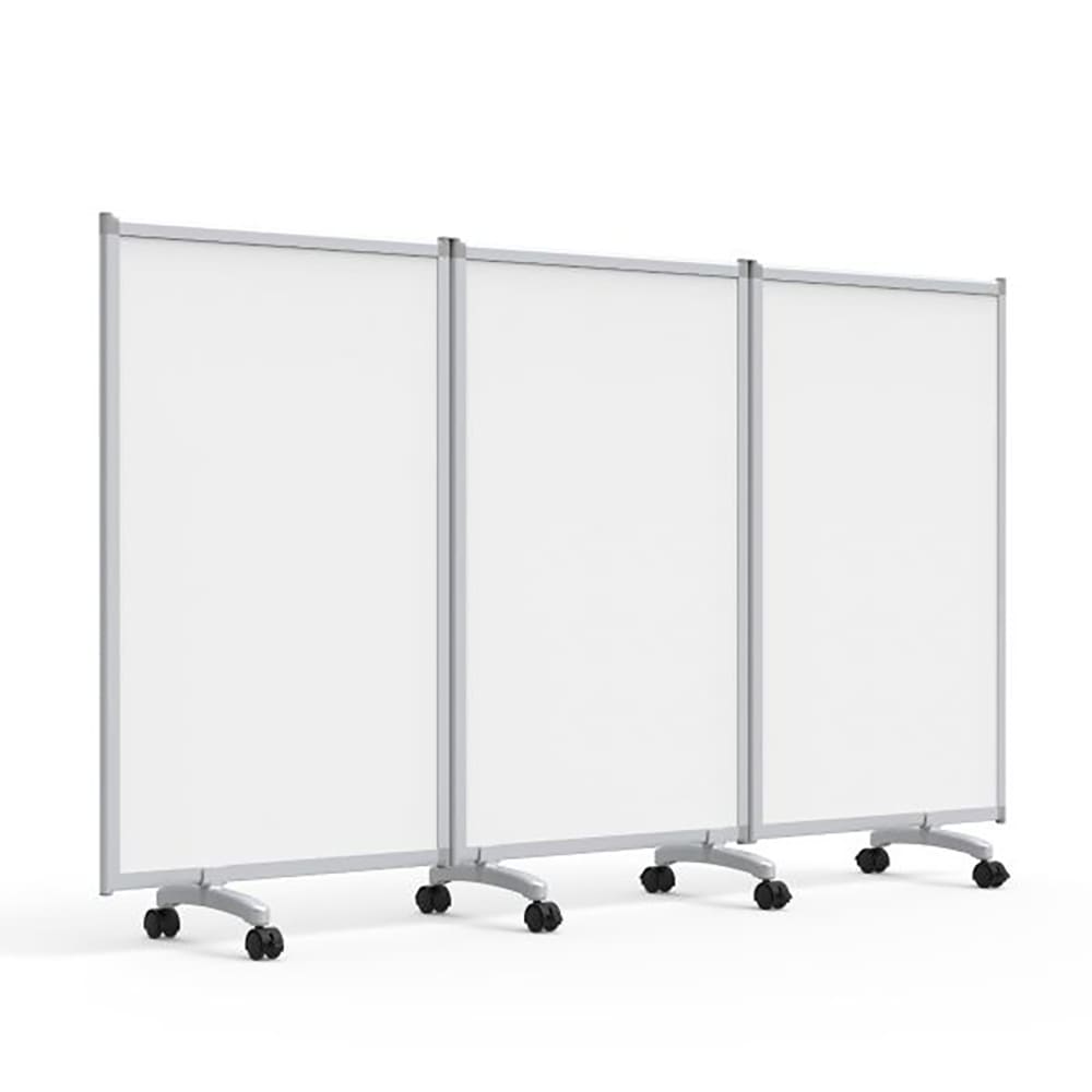 304-MB9152WW 3 Panel Magnetic Whiteboard w/ Aluminum Frame, 27 3/4" x 45 1/2"