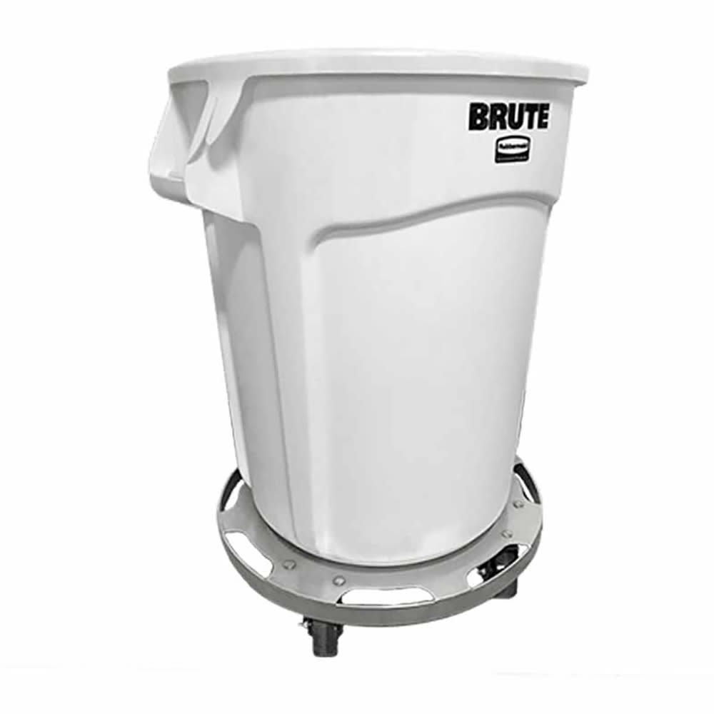 SSL Industries SSL1447 24" Round Stainless Steel Trash Can Dolly w