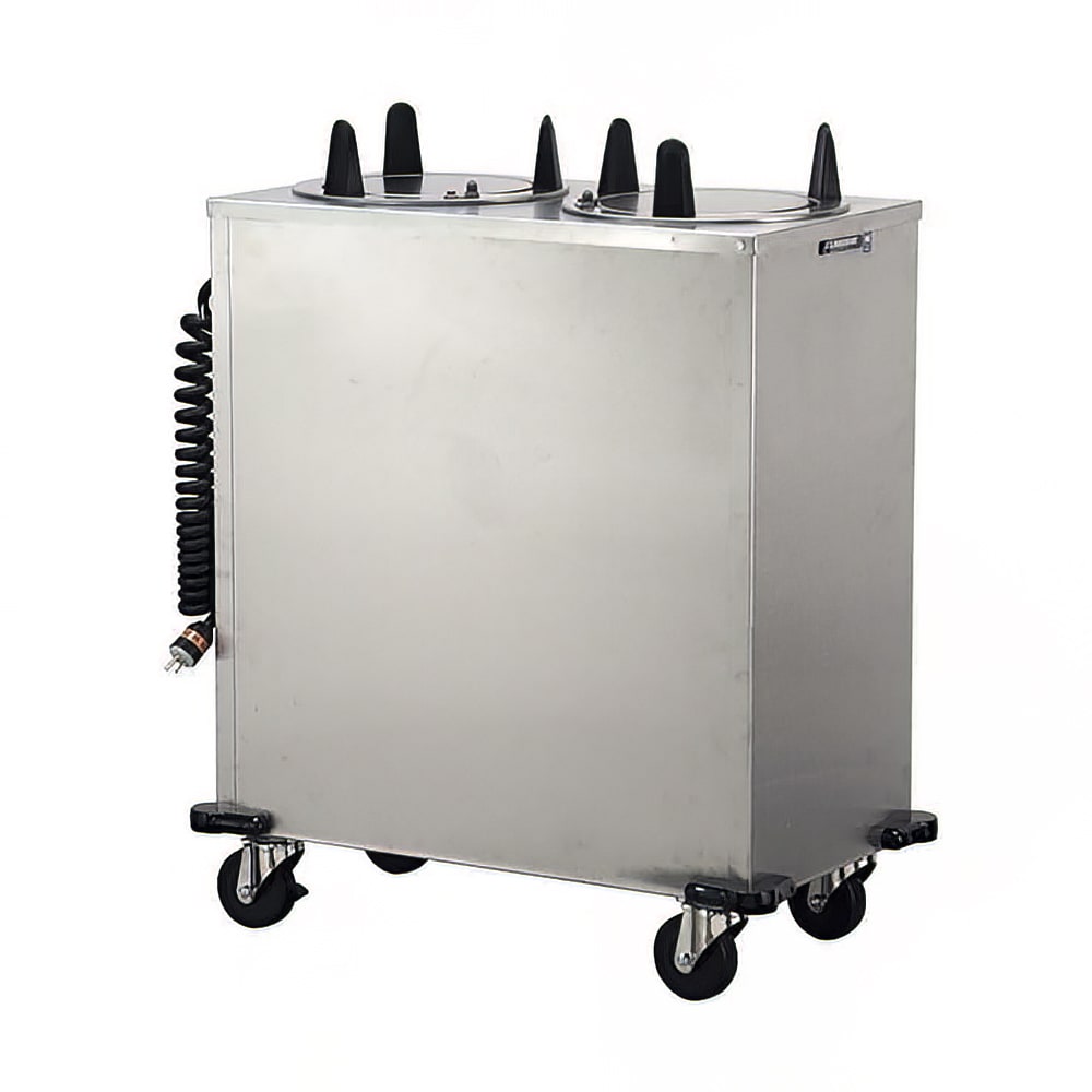 Lakeside 6209 32" Heated Mobile Dish Dispenser w/ (2) Columns - Stainless, 220v/1ph