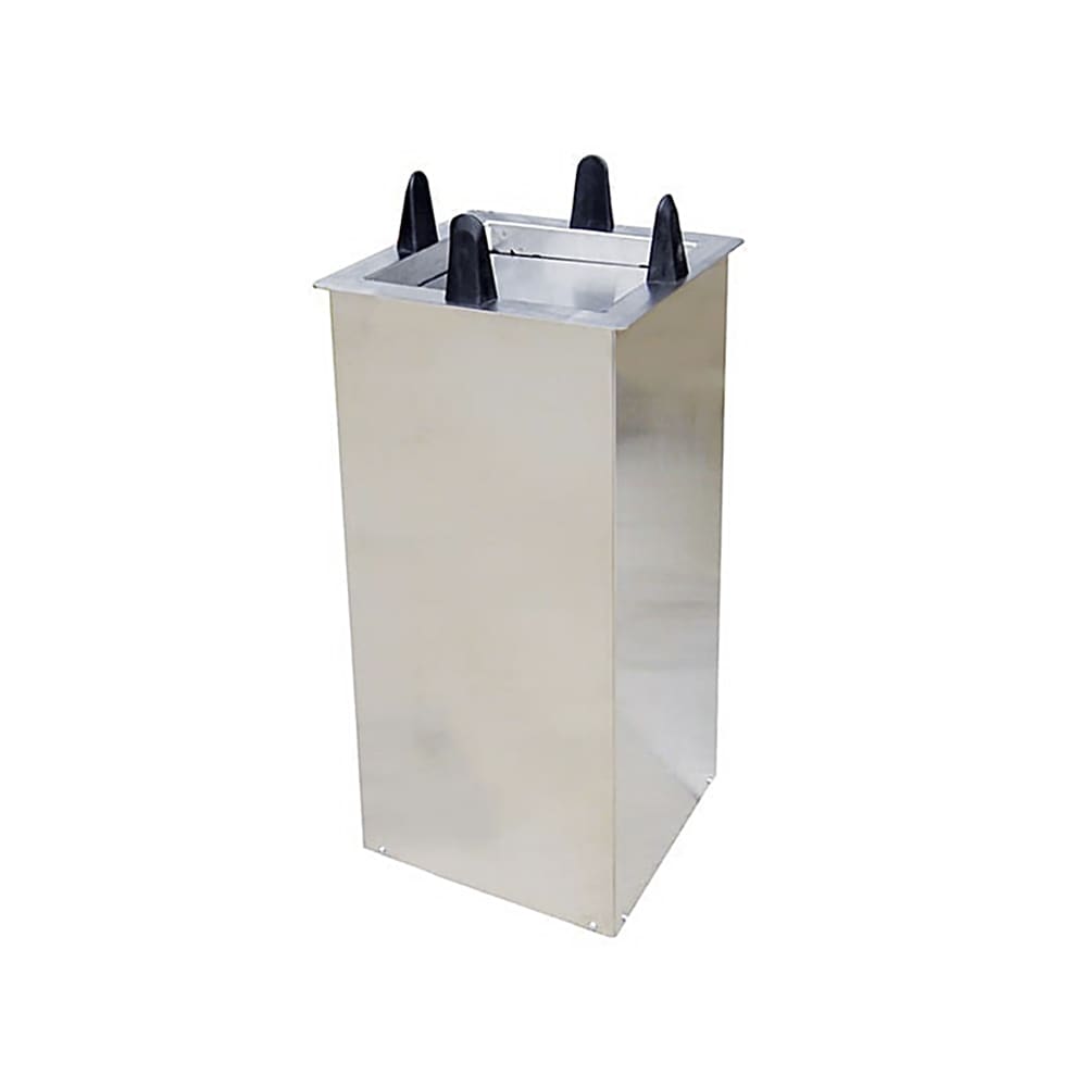 121-S5011 14 1/2" Drop In Dish Dispenser for Square Plates, Stainless