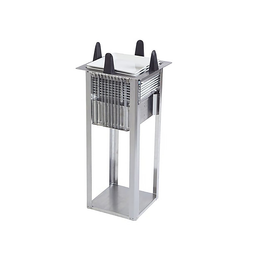 121-S4009 12 1/2" Drop In Dish Dispenser for Square Plates, Stainless
