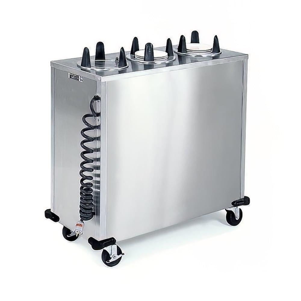 121-6310208 46 3/8" Heated Mobile Dish Dispenser w/ (3) Columns - Stainless, 208v/1ph