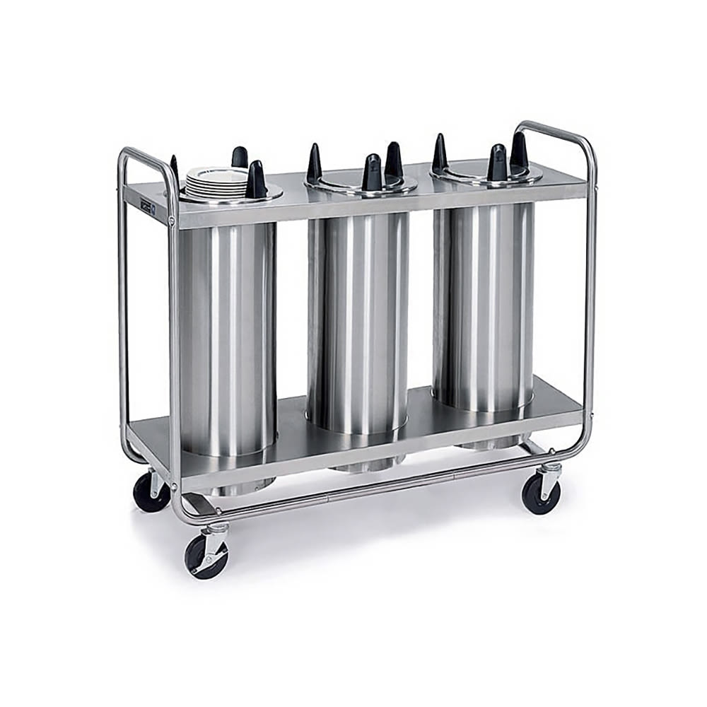 121-7308 52 1/2" Mobile Dish Dispenser w/ (3) Columns, Stainless