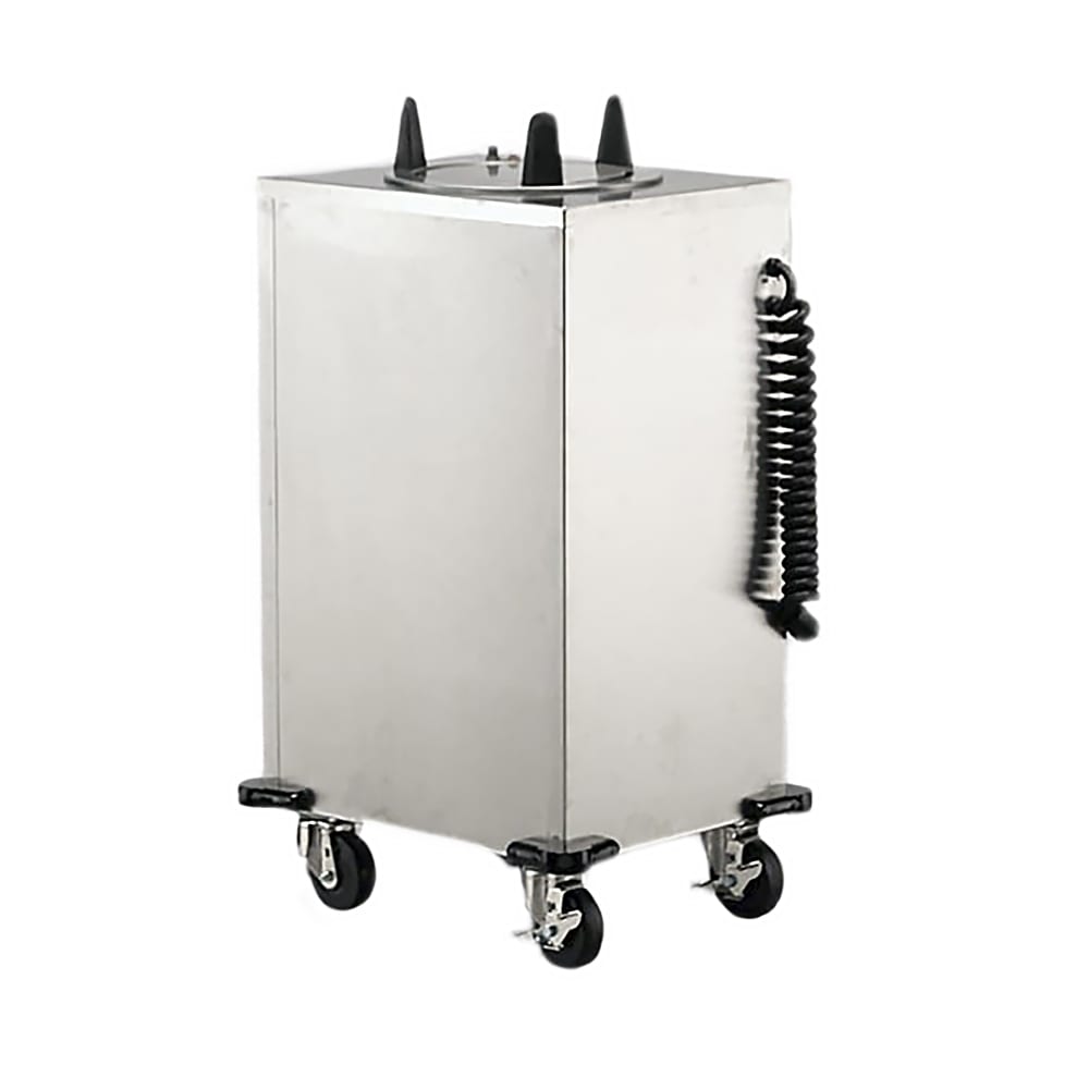 121-6107220 22 1/2" Heated Mobile Dish Dispenser w/ (1) Column - Stainless, 220v/1ph
