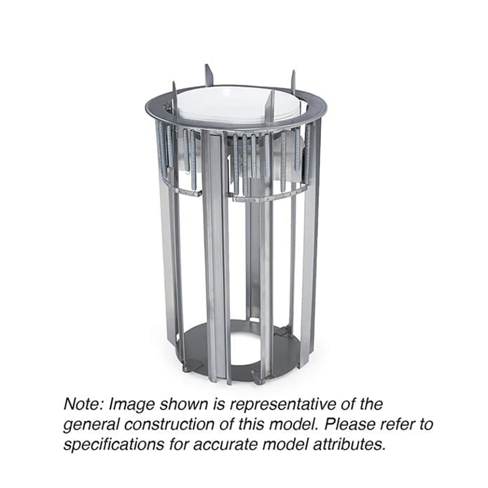 121-970240 15 5/16" Heated Drop In Dish Dispenser for Oval Platters - Stainless, 240v/1ph