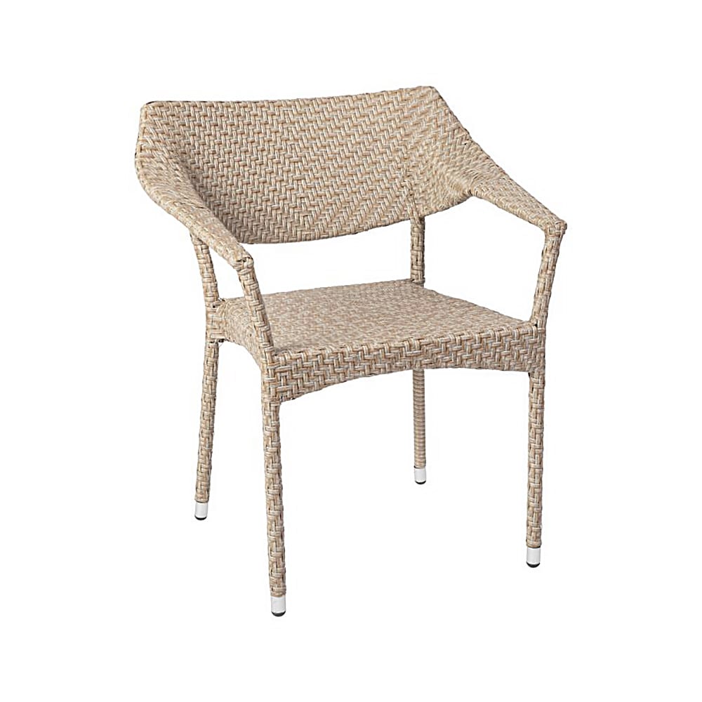 916-TTTT002NATGG Jace Indoor/Outdoor Stackable Patio Chair - Rattan/Wicker, Natural