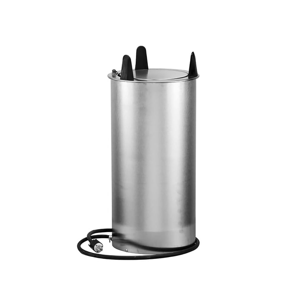 121-6008 11 3/8" Heated Drop In Dish Dispenser, Stainless, 120v
