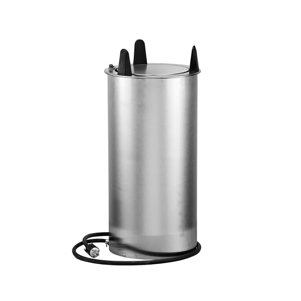 121-6012 15 7/8" Heated Drop In Dish Dispenser, Stainless, 120v