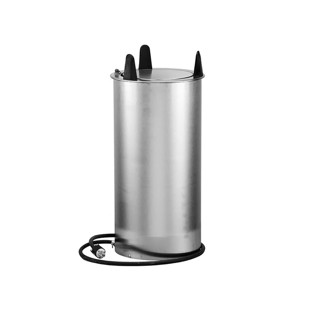 121-6006 9 3/4" Heated Drop In Dish Dispenser, Stainless, 120v