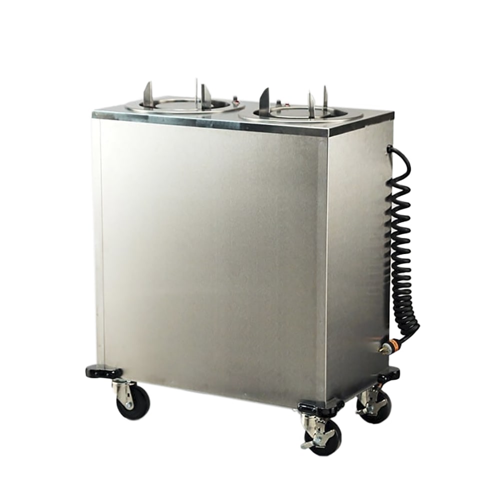 121-E937 46 1/2" Heated Mobile Dish Dispenser w/ (2) Columns - Stainless, 120v
