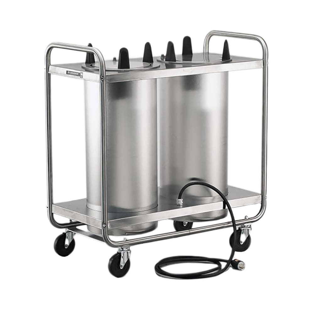121-8211208 35 1/2" Heated Mobile Dish Dispenser w/ (2) Columns - Stainless, 208v/1ph