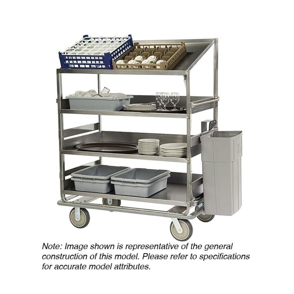 Lakeside B589 Soiled Dish Cart w/ 4 Shelves