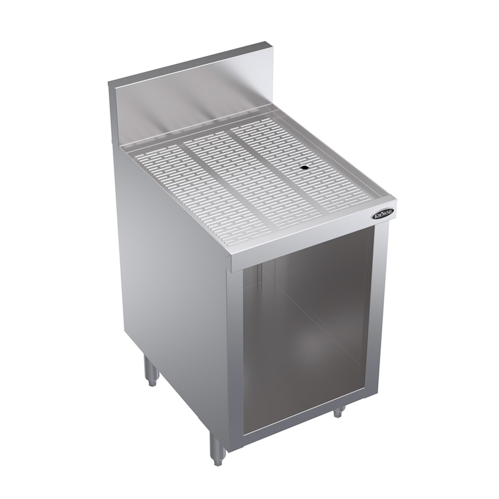 381-KR18S18 Under Bar Glass Storage Unit - Open Base, 6 1/2" Back Splash, 18" x 24&quot...