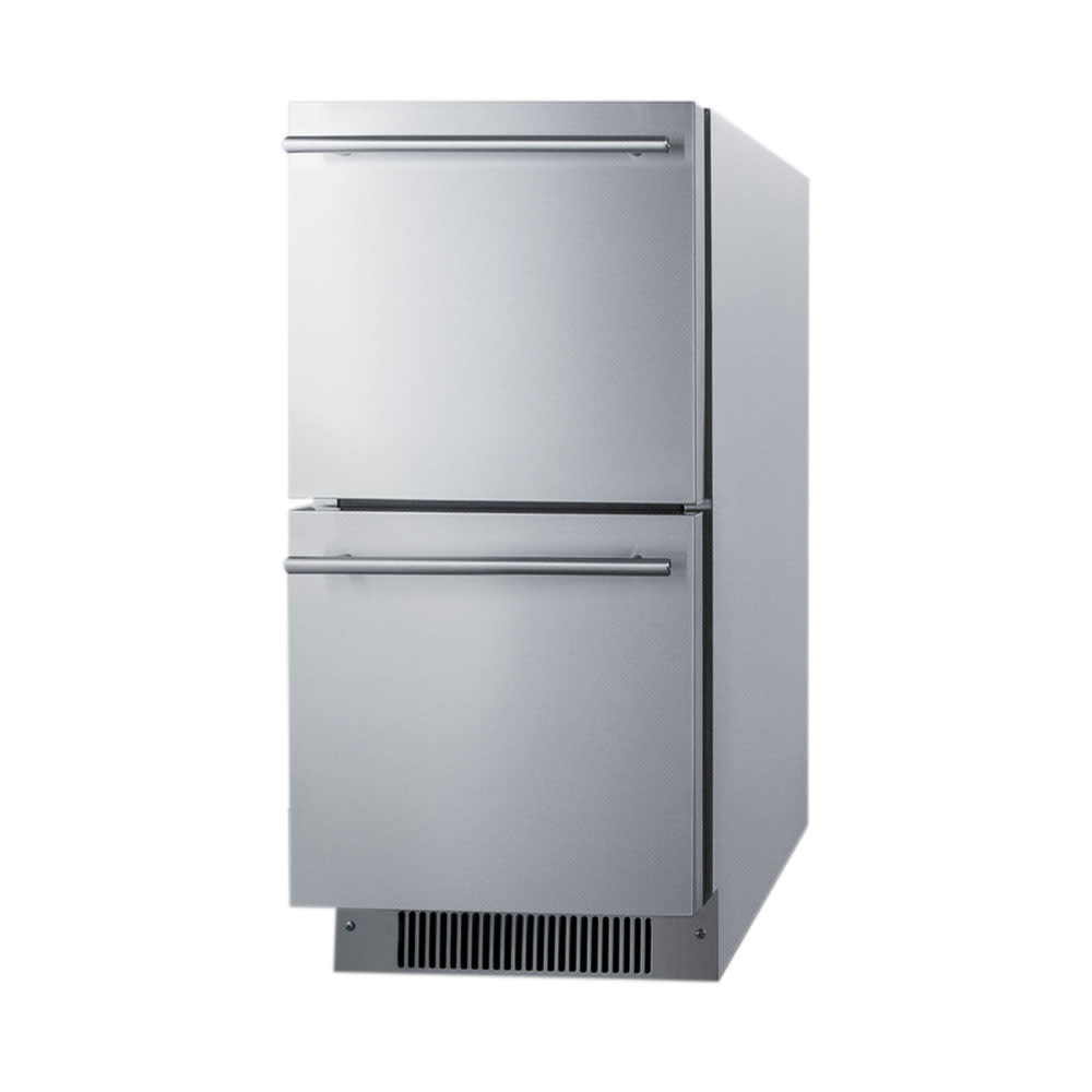 Summit ADRD15PNR 15" W Undercounter Refrigerator w/ (1) Section & (2) Drawers, 115v