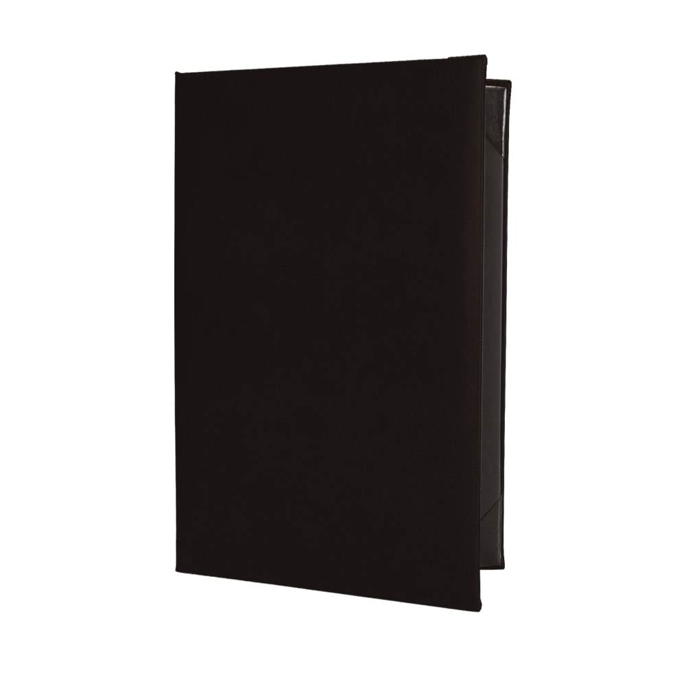 287-TAM2V8514BROWN Folding Menu Cover w/ (2) Panels - 8 1/2" x 14", Padded, Brown