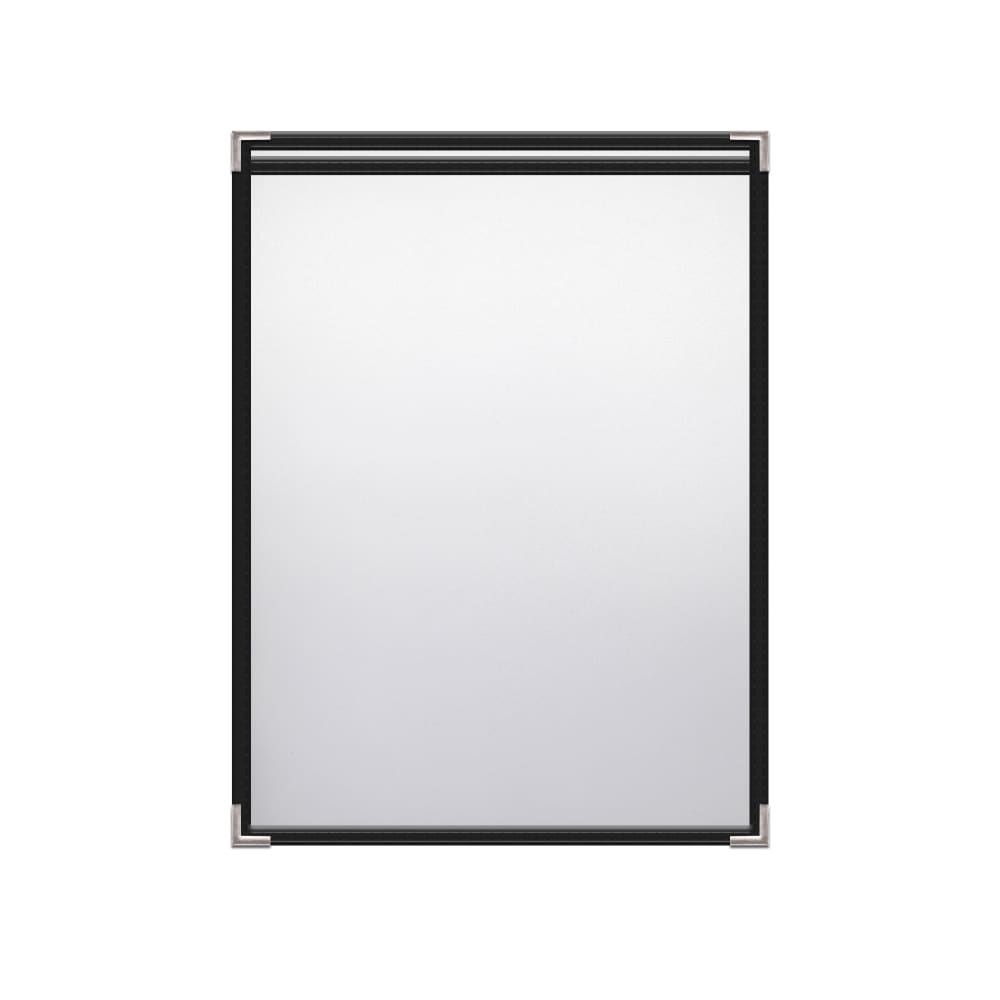 287-TES8511DS04 Single Pocket Vinyl Menu Cover, 8 1/2"W x 11"H, Black Leatherette