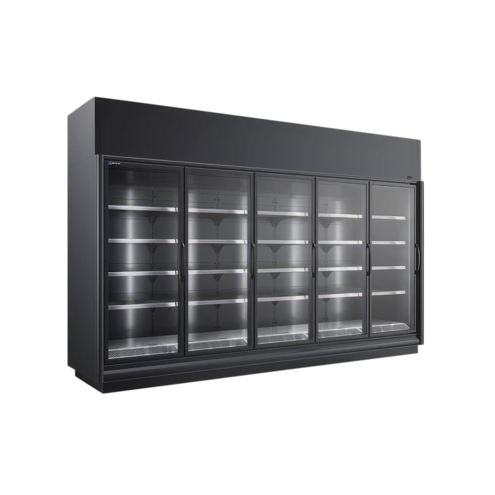050-BEM530CP 158 5/16" BEM-CP Series Five Section Glass Door Merchandiser - (5) Left/Right H...