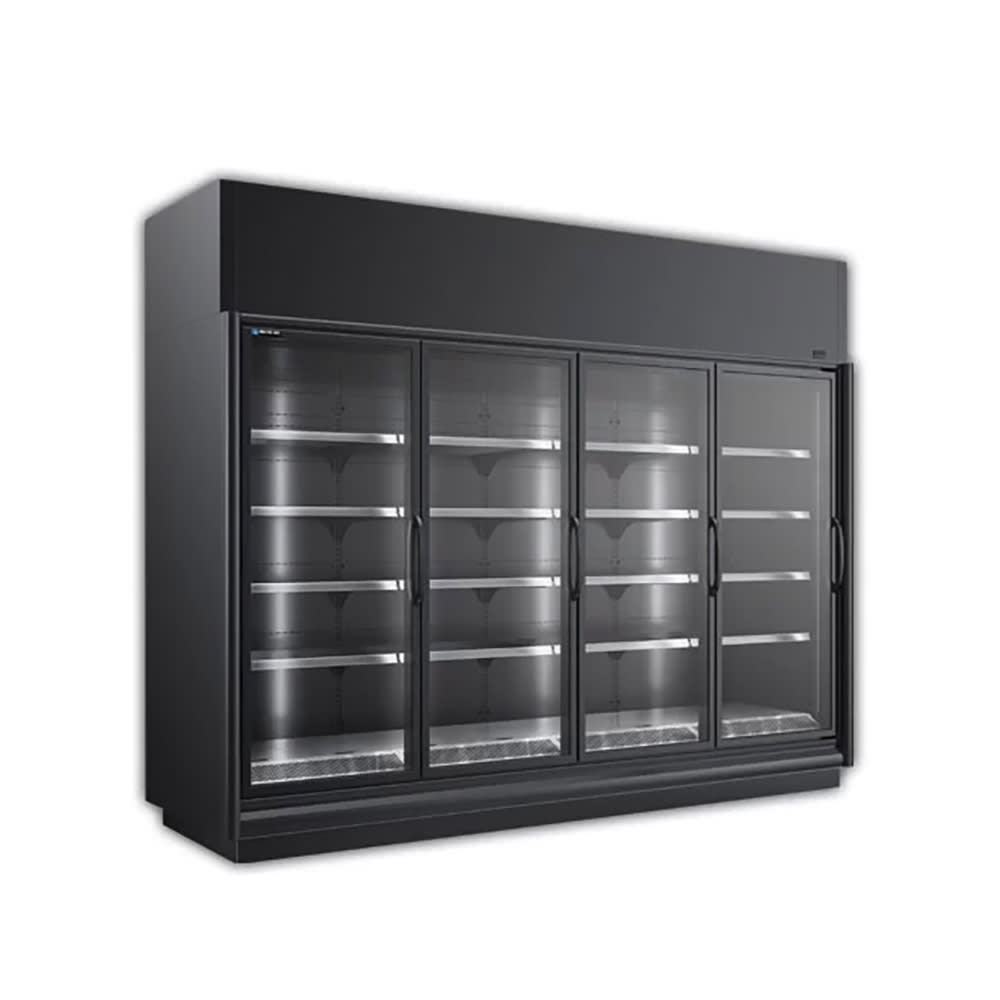 050-BEM430CP 127 7/8" BEM-CP Series Four Section Glass Door Merchandiser - (4) Left/Right Hi...