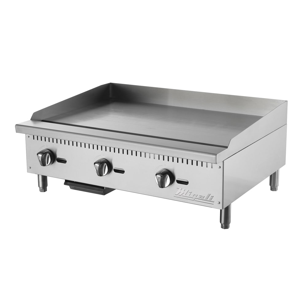 Migali C-G36T 36" Gas Griddle w/ Thermostatic Controls - 1" Steel Plate, Convertible