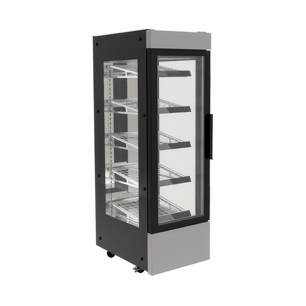 Flexeserve HUB-600-RH 22" Self Service Floor Model Heated Display Case - (5) Shelves, 208v