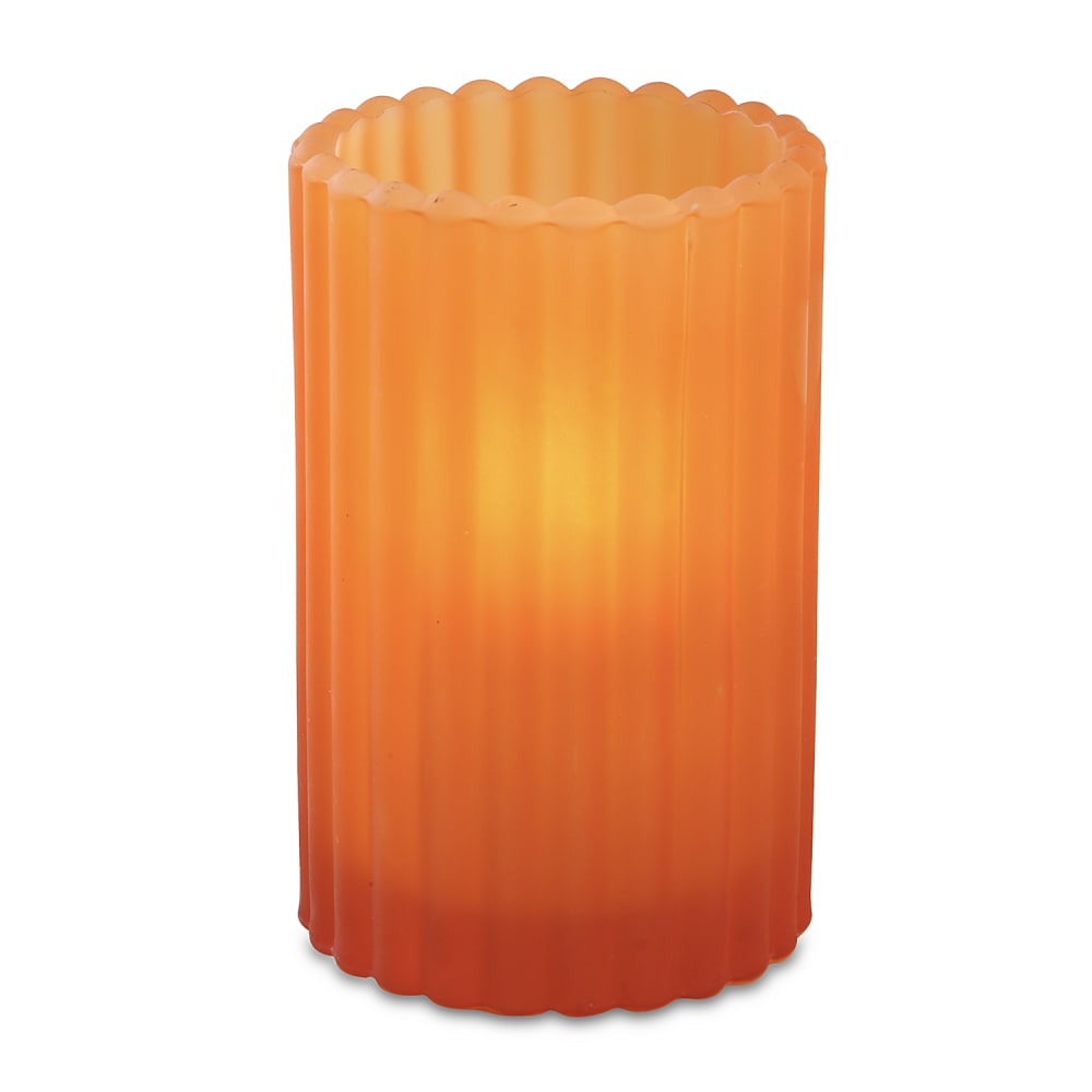 Sterno 80216 Paragon Candle Lamp - 3 1/8"D x 5"H, Glass, Orange Frost