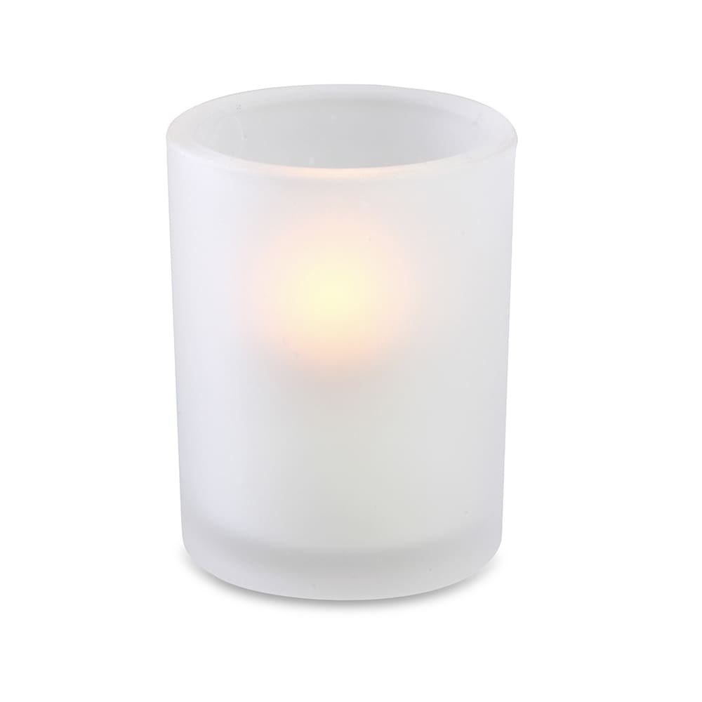 Sterno 80268 Lily Votive Candle Lamp - 2 5/8"D x 3 5/16"H, Glass, Frost