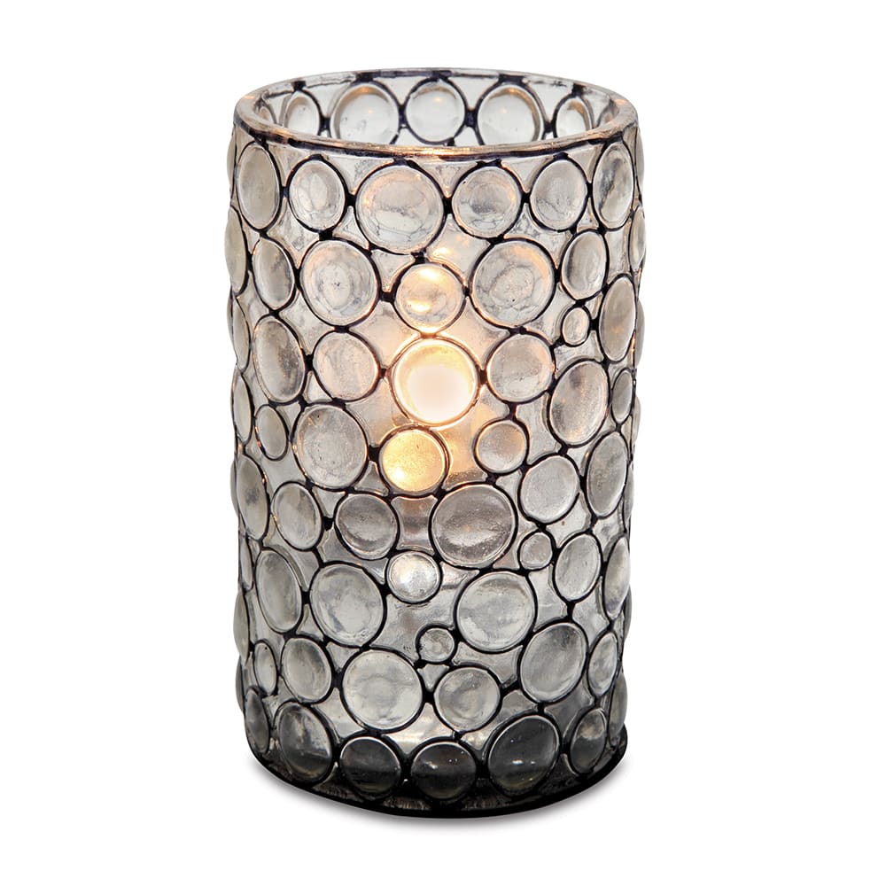 Sterno 80292 Gatsby Candle Lamp - 3 1/8"D x 4 19/20"H, Resin/Plastic, Clear