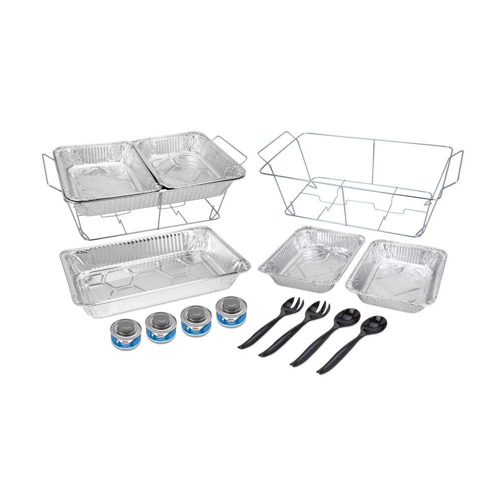 Sterno 70118 Buffet Kit w/ Foil Water & Food Pans, Disposable Utensils & Chafing Fuel