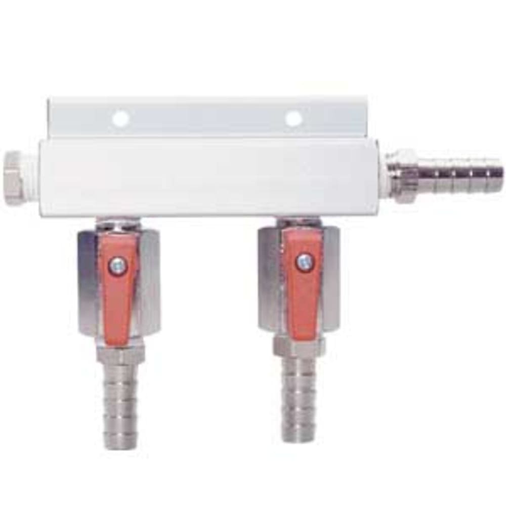 Micro Matic 751-017 2 Way Gas Distributor/Manifold - Aluminum