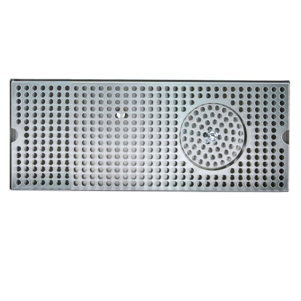 Micro Matic DP-120DGR Surface Mount Drip Tray Trough w/ 5/8" Drain - 12"W x 5"D, Stainless Steel