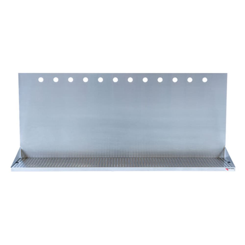Micro Matic DP-332ELD-12-3-18 Wall Mount Drip Tray Trough w/ 1/2" Drain - 36"W x 8 3/8"D x 18"H, Stainless Steel