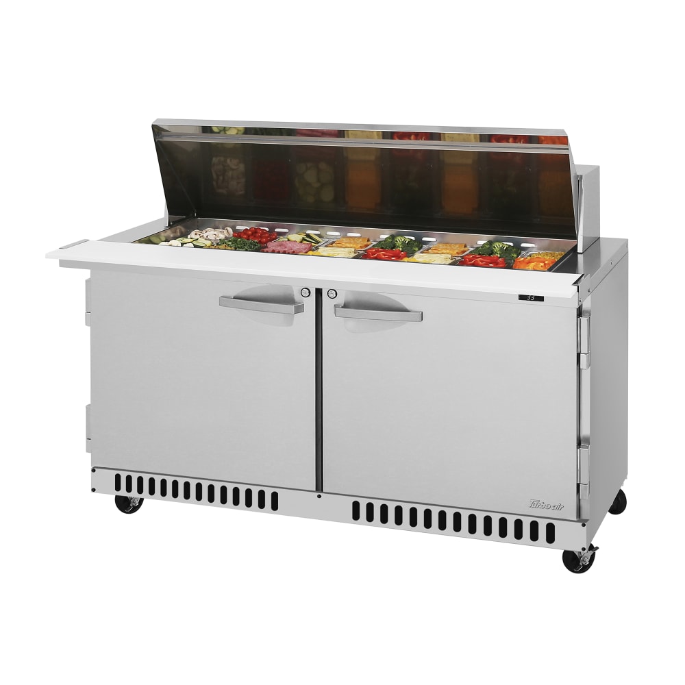 083-PST6024FBN 60 1/4" PRO Series Mega Top Sandwich/Salad Prep Table w/ Refrigerated Base, 1...