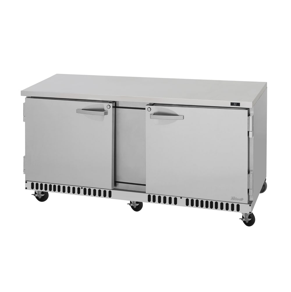 083-PUR72FBN 70 5/8" W Undercounter Refrigerator w/ 2 Solid Doors, 115v