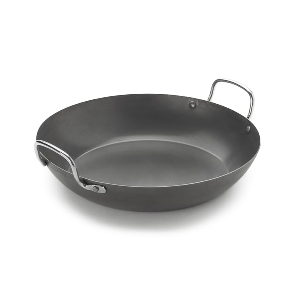 166-BSPP11 12 1/4" Black Steel Paella Pan