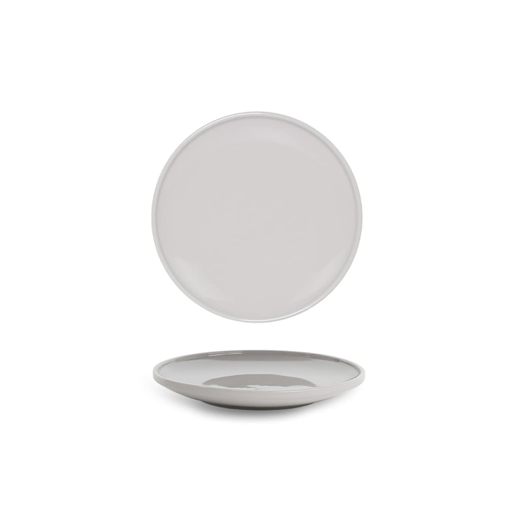 872-DSP047GYP22 7 1/2" Round Bevel™ Plate - Porcelain, Stone