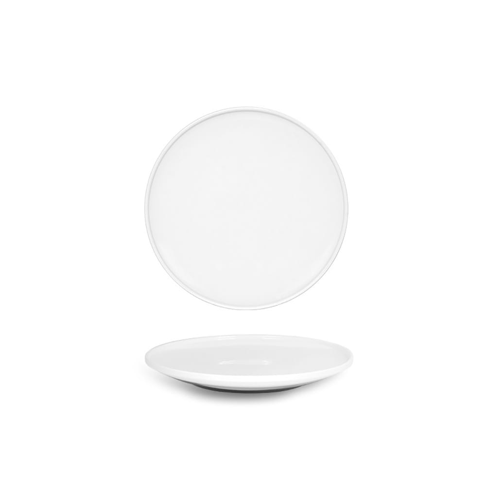 872-DSP047WHP22 7 1/2" Round Bevel™ Plate - Porcelain, White