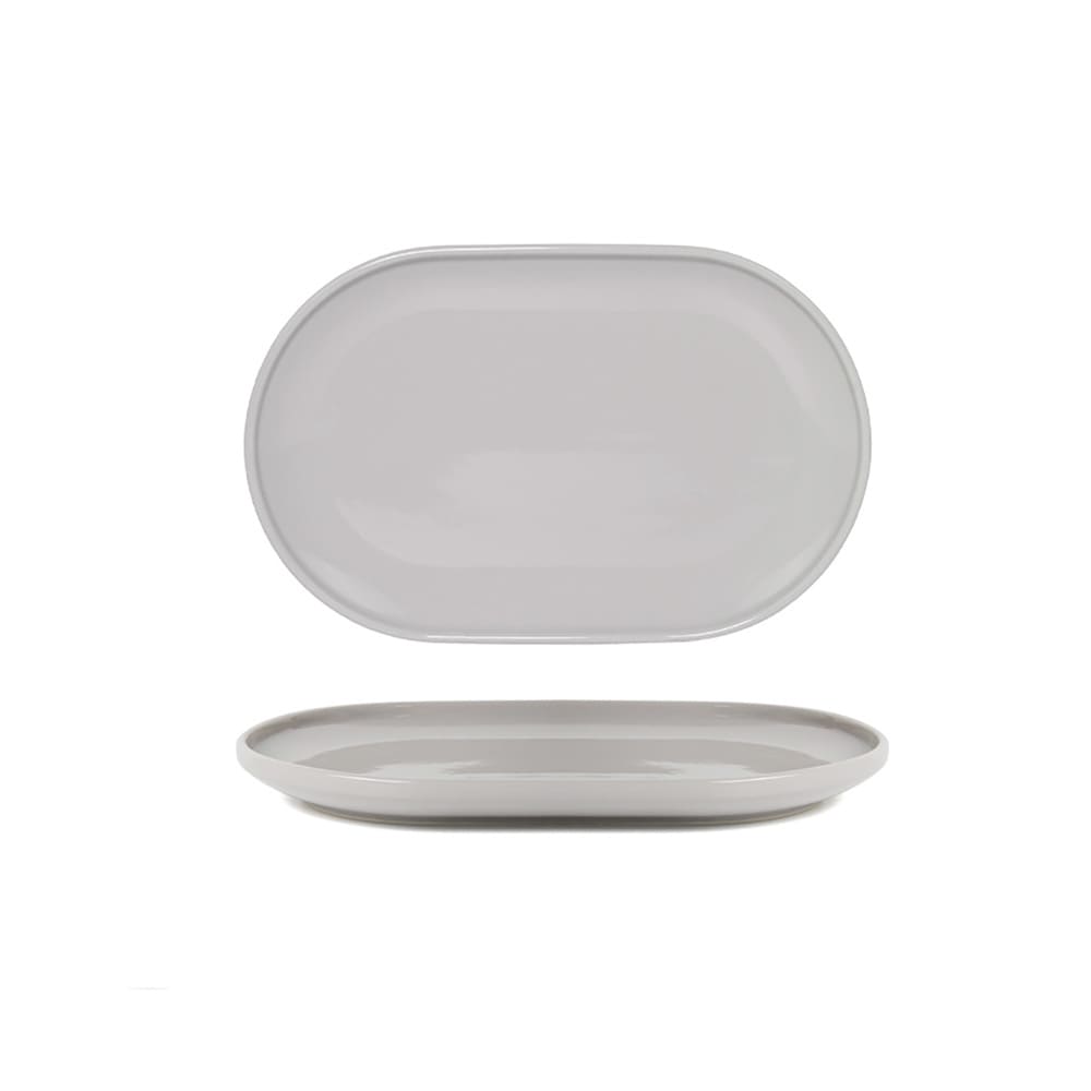 872-DSU011GYP22 Oval Bevel™ Plate - 11" x 7", Stone