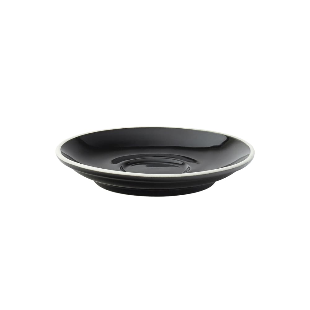 706-UCT8115 4 1/2" Round Utopia Barista Espresso Saucer - Porcelain, Black