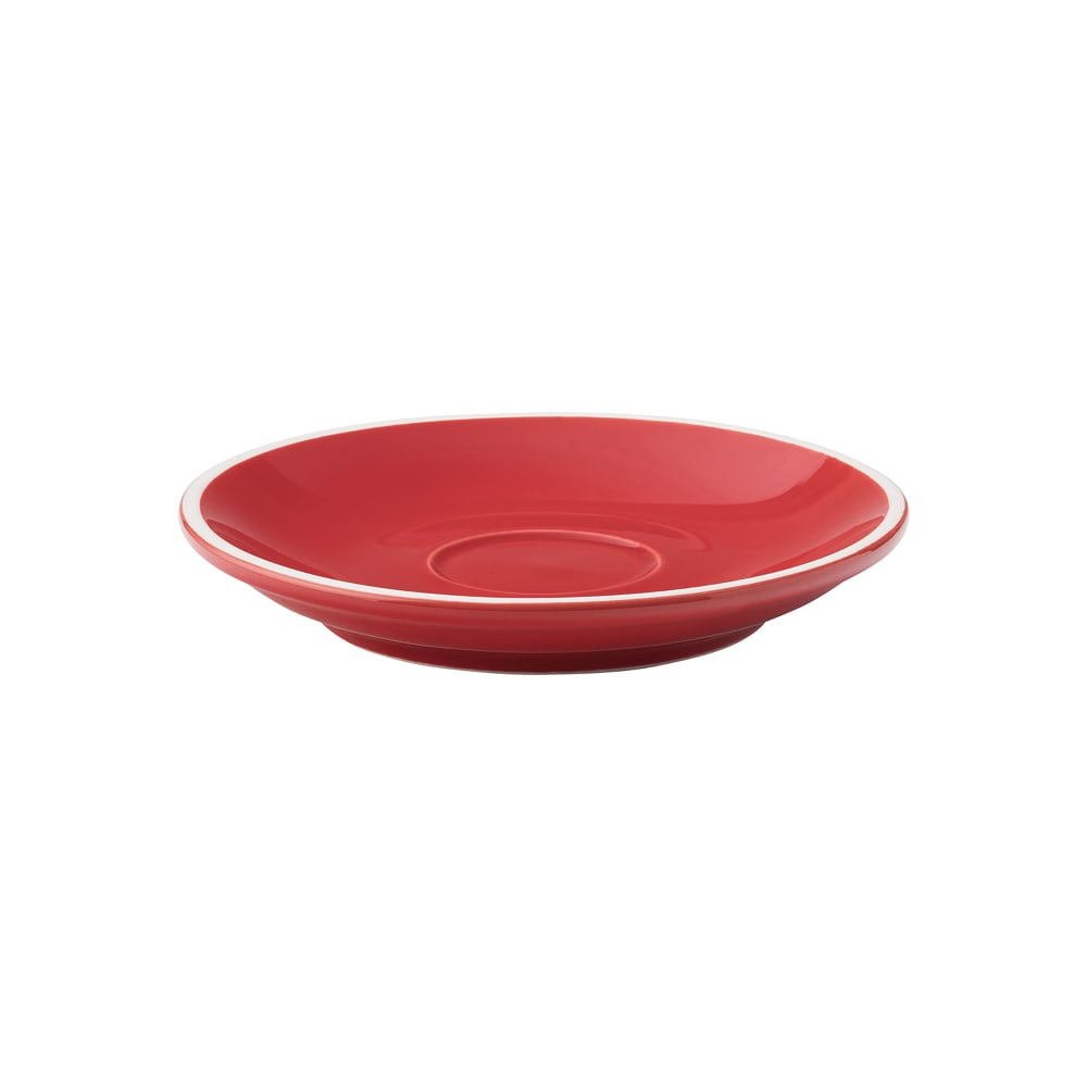 706-UCT8141 4 1/2" Round Utopia Barista Espresso Saucer - Porcelain, Red