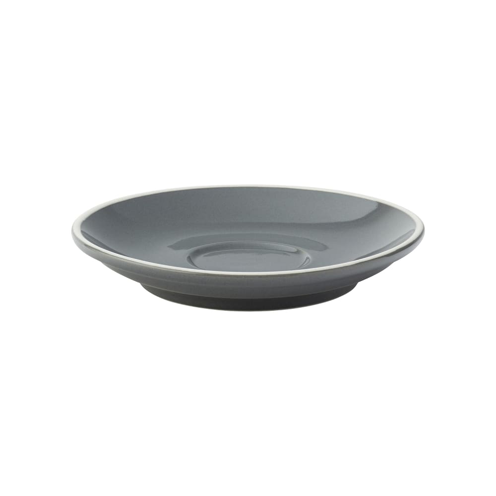 706-UCT8112 4 1/2" Round Utopia Barista Espresso Saucer - Porcelain, Gray
