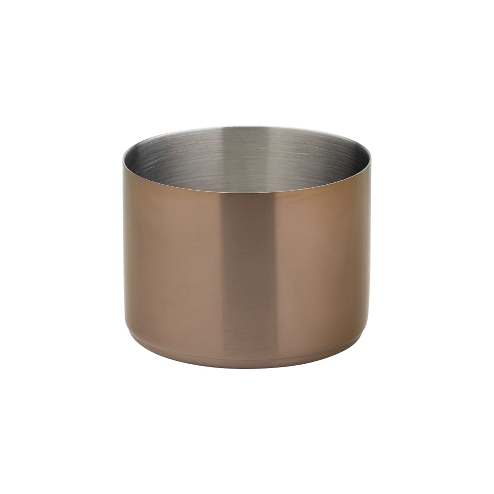 706-UF92107 9 oz Utopia Round Ramekin - Stainless Steel, Brushed Copper