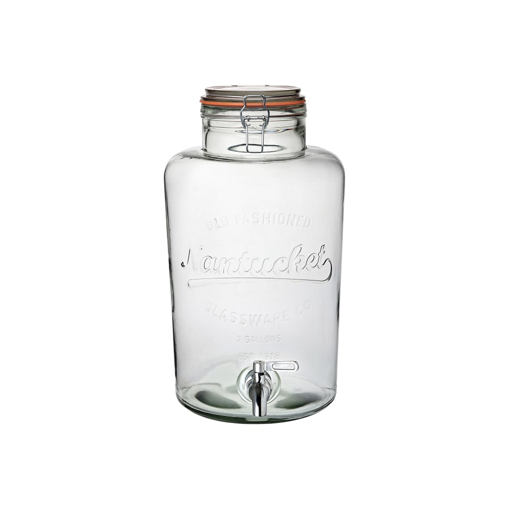 706-UR90030 9 qt Utopia Nantucket Drink Dispenser - Glass, Clear