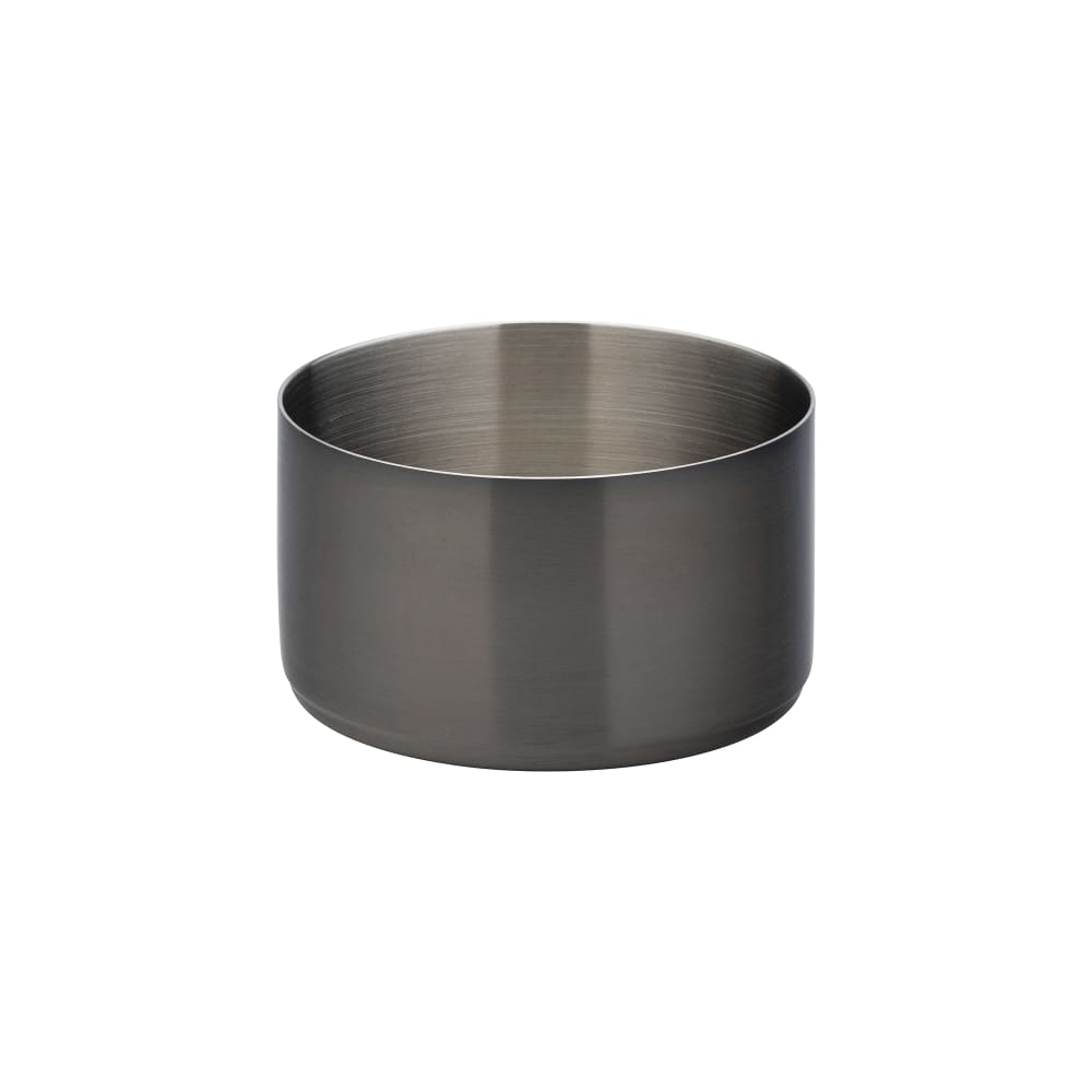 706-UF92111 6 oz Utopia Round Ramekin - Stainless Steel, Brushed Black